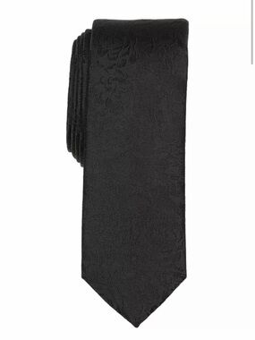 NWT Bar III Black Paisley Jacquard Tie